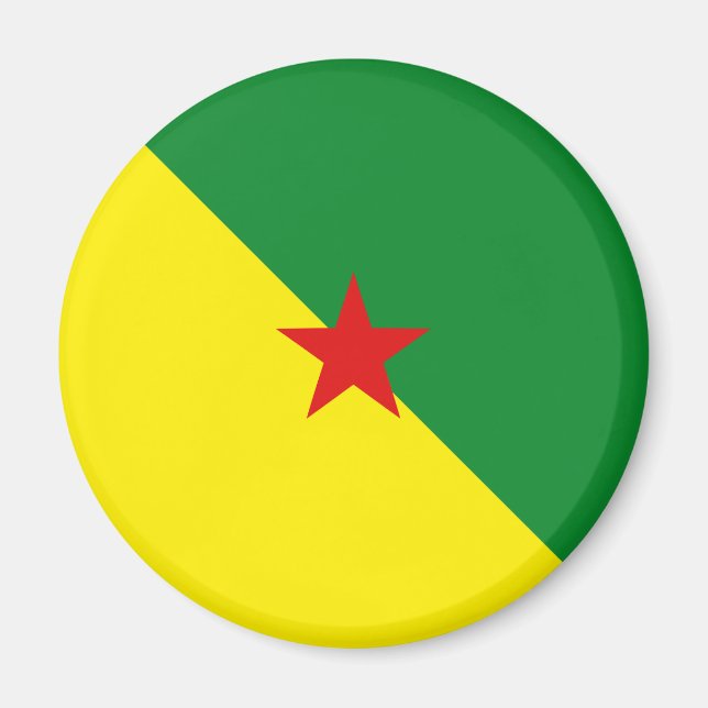 Imán Guyane Fisheye Flag Magnet (Frente)