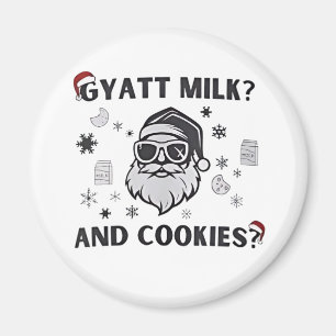 Imán Gyatt Milk and Cookies Funny Santa Gen Alpha