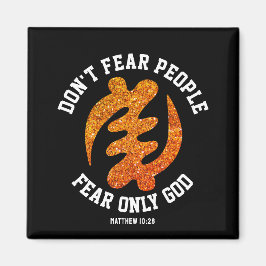 Imán GYE NYAME Purpurina cristiana Adinkra