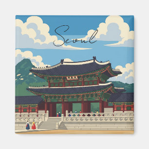 Imán Gyeongbokgung en Seúl, Corea del Sur