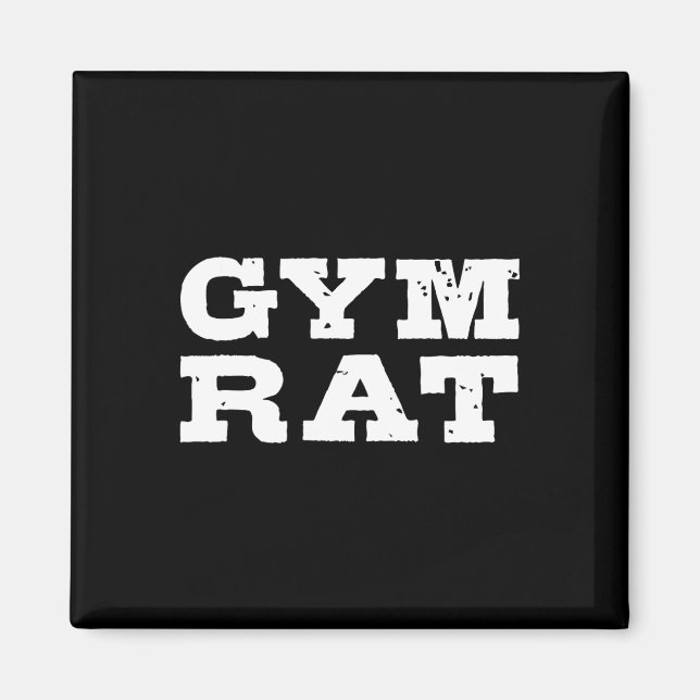 Imán Gym Rat Funny Bodybuilding Workup 1 (Frente)