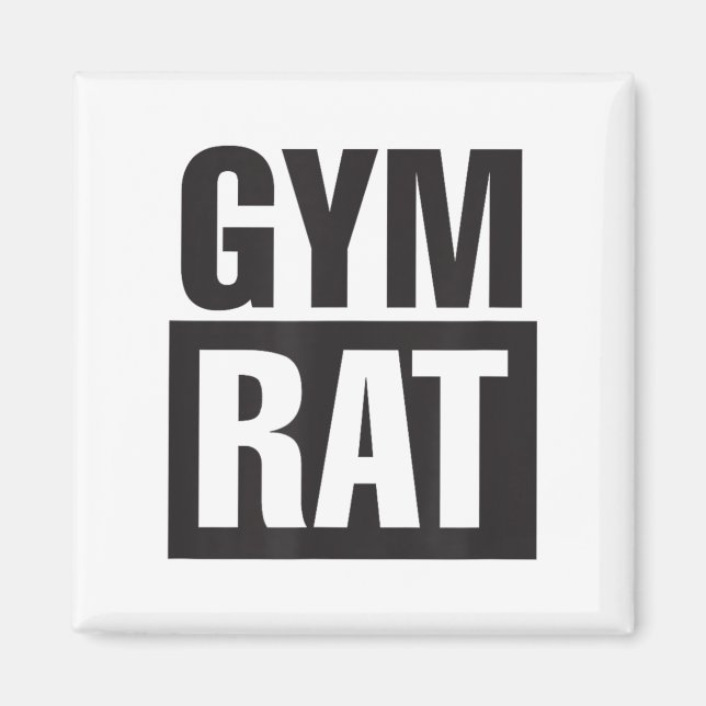 Imán Gym Rat - Workout - Hustle - Fitness - Motivation  (Frente)
