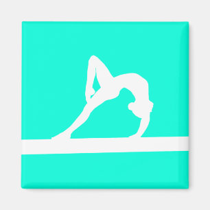Imán Gymnast Silhouette Magnet Turquoise