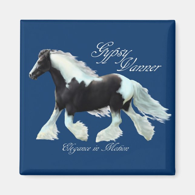 Imán Gypsy Vanner, Elegancia en movimiento (Frente)