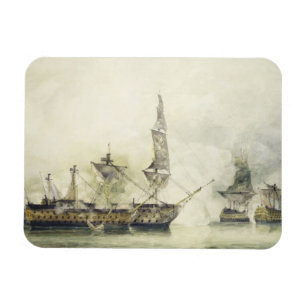 Imán H.M.S. Victoria en la batalla de Trafalgar, 1805 (