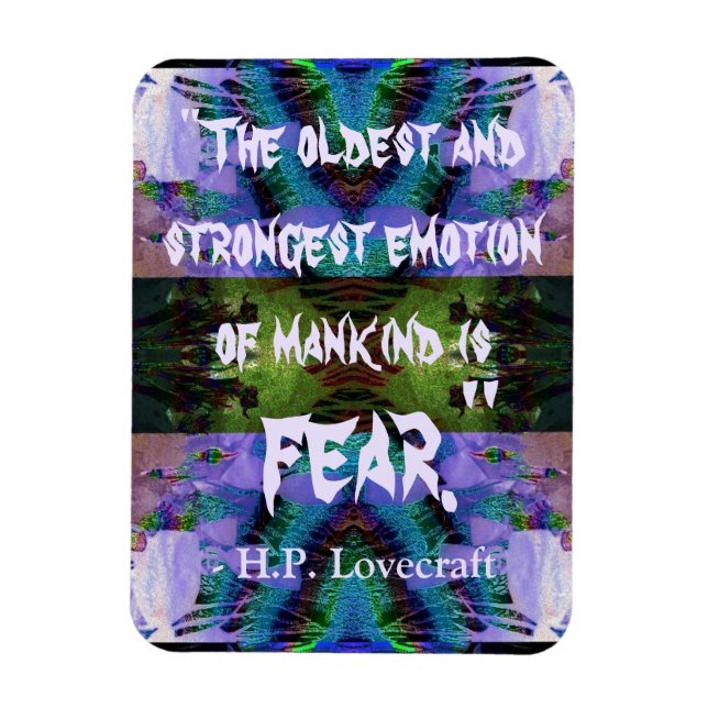 Imán H.P. Lovecraft Quote Magnet (Vertical)