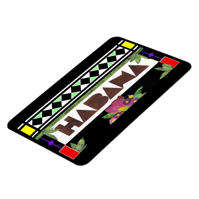 Imán HABANA Impresión De Vidrio Manchado (Lado Izquierdo)