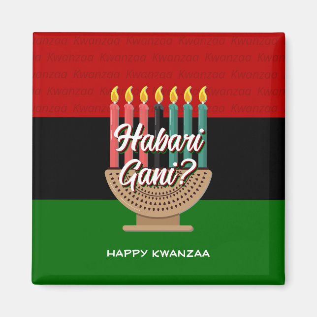 Imán HABARI GANI Kwanzaa Magnet (Frente)