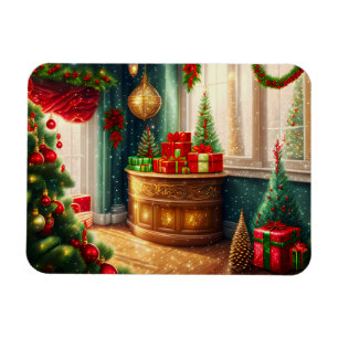 Imán Habitación decorada con festivales, Navidades trad