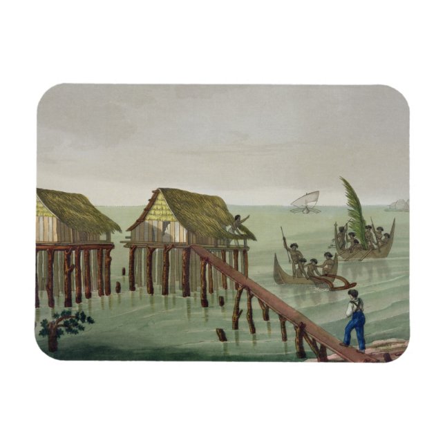 Imán Habitaciones de la tribu Papu, Rawak, placa 22 de (Horizontal)