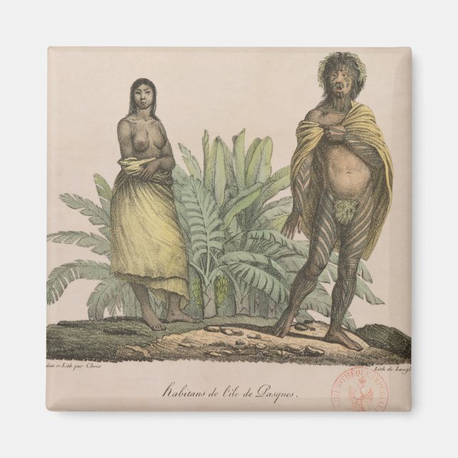 Imán Habitantes de la Isla de Pascua (Frente)