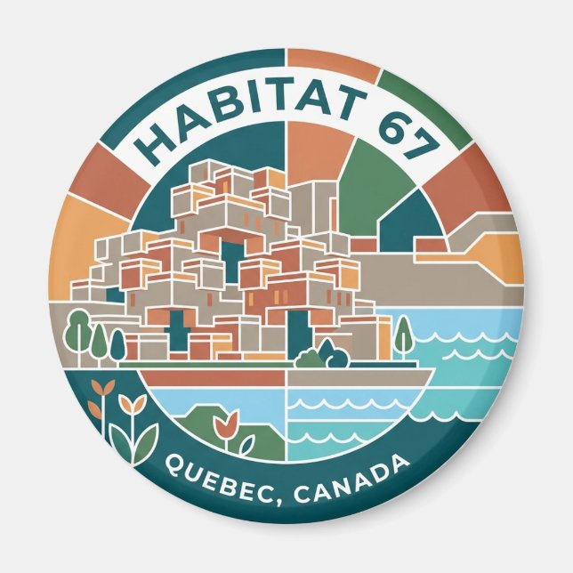 Imán Hábitat 67 Canadá (Frente)