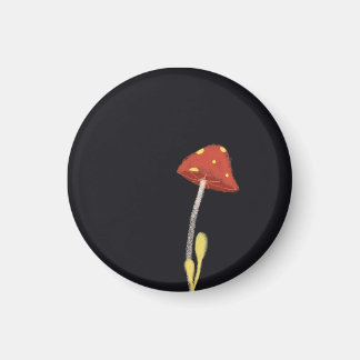 Imán Hábitat de smurf del bosque nocturno rojo y negro