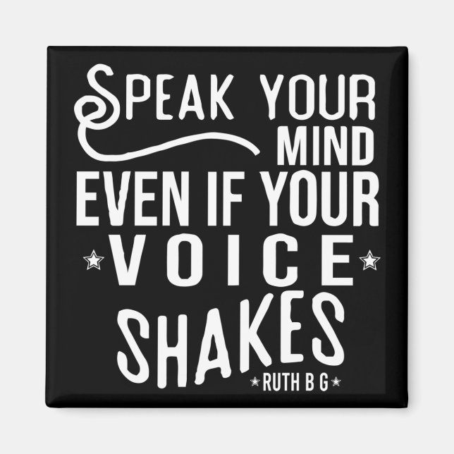 Imán Habla tu mente, incluso si tu voz se sacude (Frente)