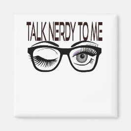 Imán Hablar Nerdy A Mí Gafas Geek Wingeo Ojo Púrpura