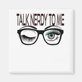 Imán Hablar Nerdy A Mí Gafas Geek Winye Eye Green