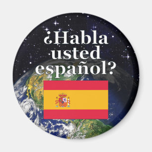 Imán ¿Hablas español? Bandera y Tierra
