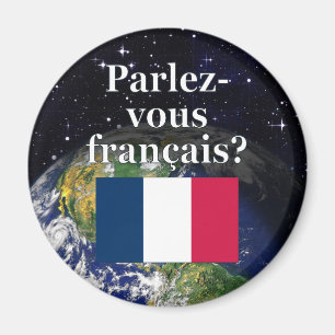 Imán ¿Hablas francés? Bandera y Tierra