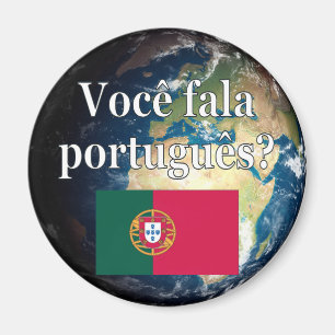 Imán ¿Hablas portugués? Portugués. Bandera y Tierra