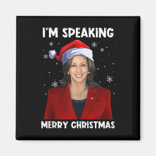 Imán Hablo Feliz Navidad Kamala Harris Santa C