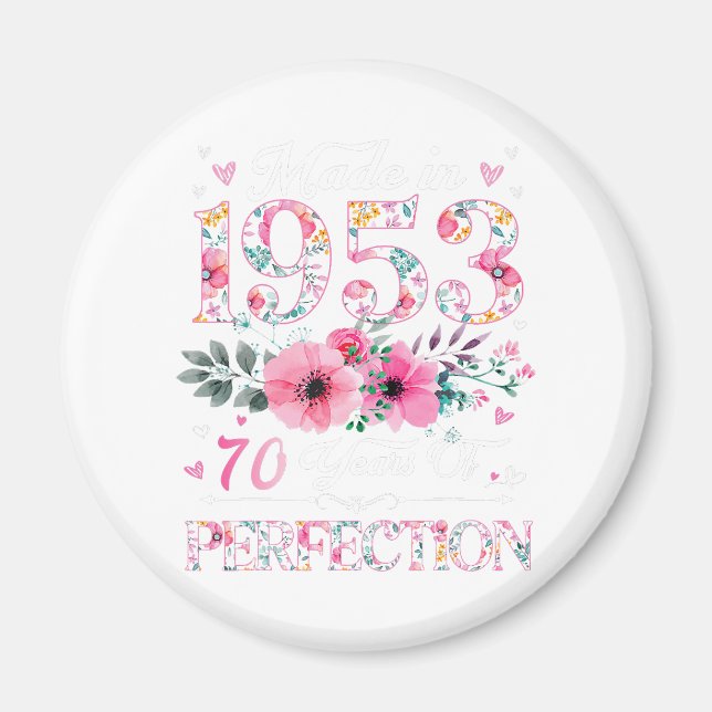 Imán Hace 70 Años Hecho En 1953 Regalo De Cumpleaños De (Frente)