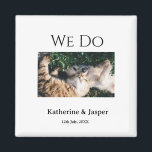 Imán Hacemos boda compromiso mascota nombre foto fecha<br><div class="desc">Diseño de amante de los animales hecho para animales lindos,  puedes añadir tu nombre de mascota sus detalles junto con su código q r y su imagen</div>