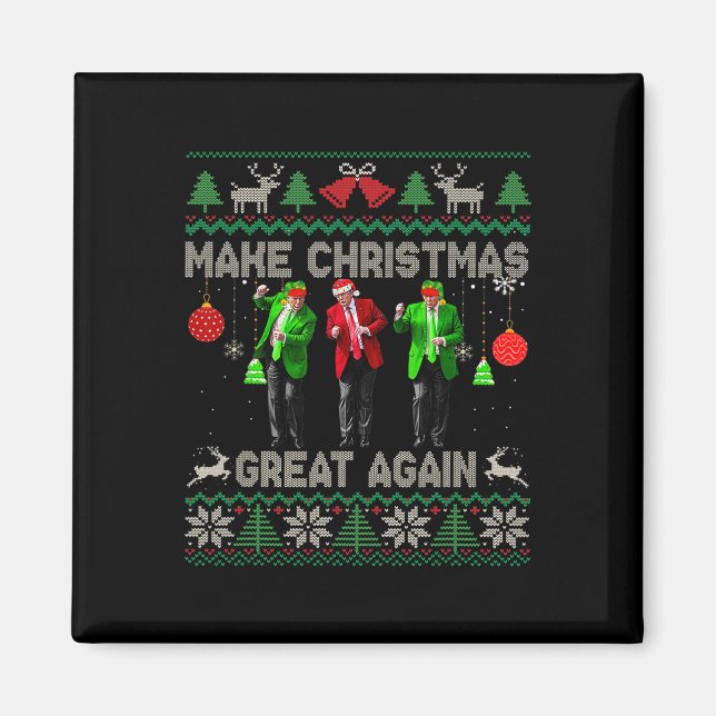 Imán Hacer a los Navidades grandes de nuevo sudores feo (Frente)