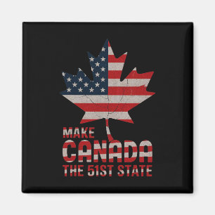 Imán Hacer De Canadá El 51° Leaf De Bandera Estadounide