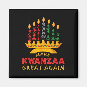 Imán Hacer grande a Kwanzaa de nuevo a Trump siete vela
