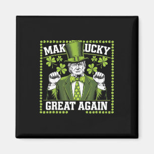 Imán Hacer la suerte grande de nuevo Trump St. Patrick'