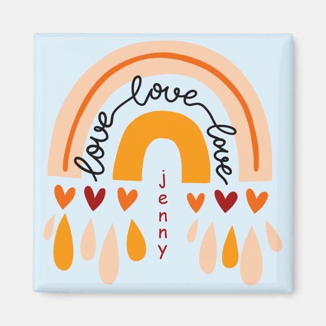 IMÁN "HACER LO QUE TE ENCANTA" CITA BROWN RETRO BOHO RA (Frente)