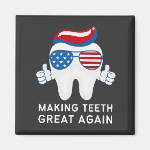Imán Hacer los dientes grandes de nuevo 4 de julio dent