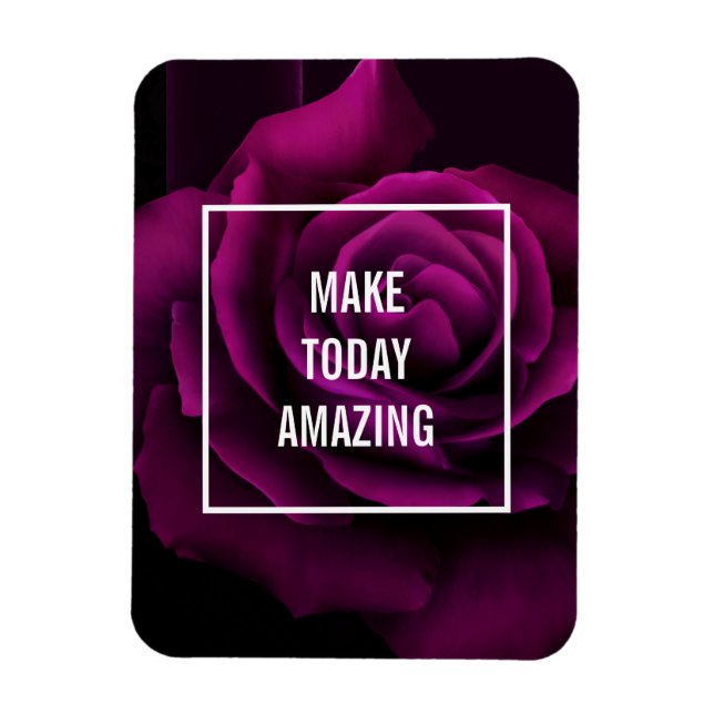Imán Hacer que hoy sea asombroso el Rosa púrpura Inspir (Vertical)
