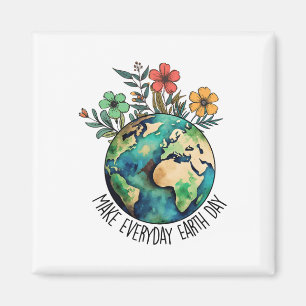 Imán Hacer que todos los días el Día de la Tierra la fl