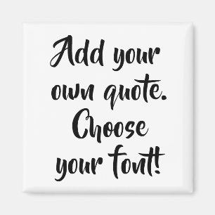 Imán Hacer su propio presupuesto cuadrado personalizado