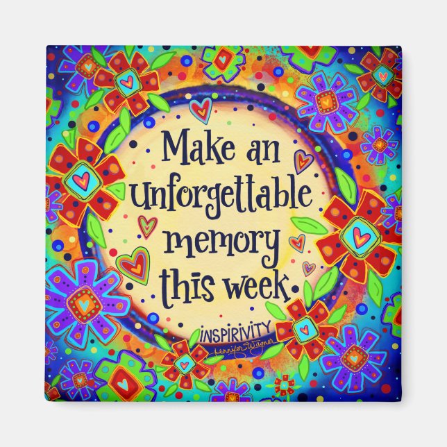 Imán Hacer una floral inolvidable de la inespiritualida (Frente)