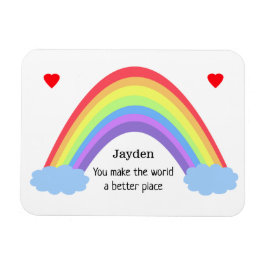 Imán Haces del mundo un lugar mejor, arcoiris, llamado