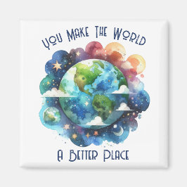 Imán Haces del mundo un lugar mejor - personalizado