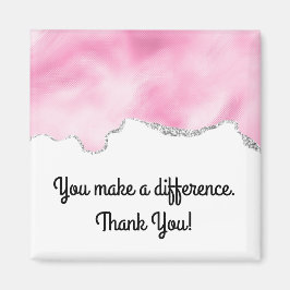 Imán Haces la diferencia entre Purpurina de Faux rosado