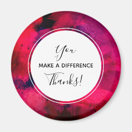 Imán Haces la diferencia Resumen rojo oscuro y púrpura