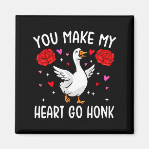 Imán Haces que mi corazón haga Honk Ganso de San Valent