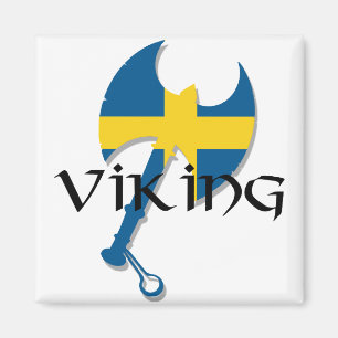 Imán Hacha de la bandera de Viking Suecia del sueco
