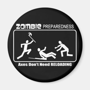 Imán Hachas del estado de preparación del zombi que