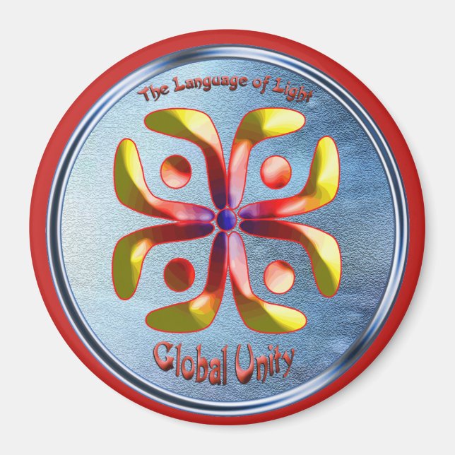 Imán Haciendo garabatos sobre el símbolo de la unidad m (Frente)