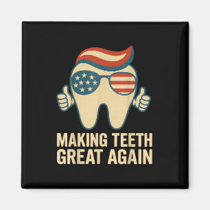Imán Haciendo Grandes Los Dientes De Nuevo 4 De Julio A