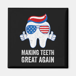 Imán Haciendo Grandes Los Dientes De Nuevo América Band