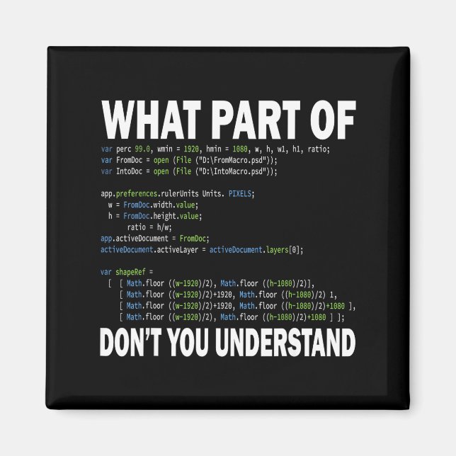 Imán Hacker Computer Programmer Apparel Coding What Par (Frente)