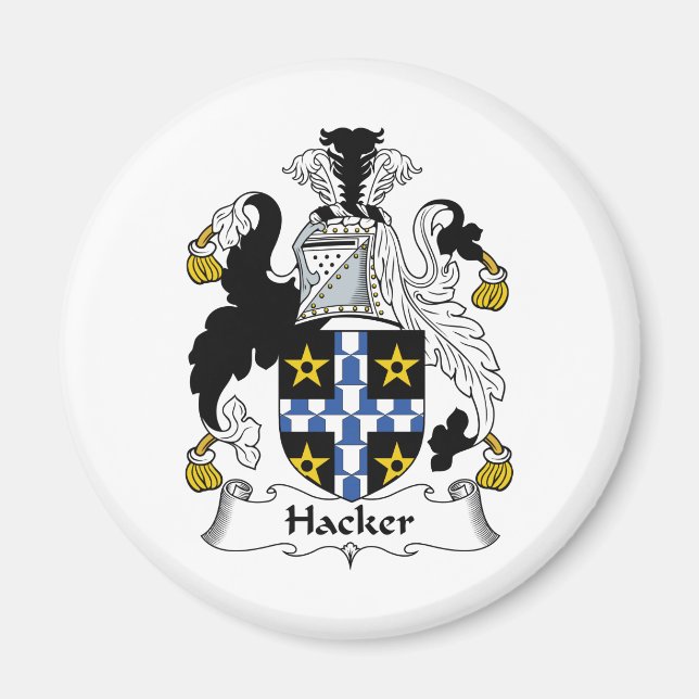 Imán Hacker Family Crest (Frente)