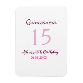 Imán Hadas rosadas 15 años simple moder quinceanera