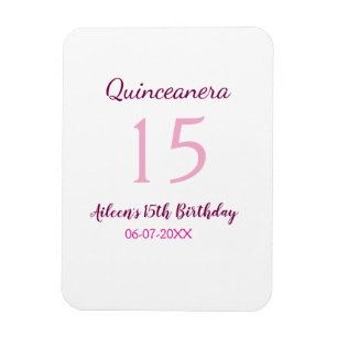 Imán Hadas rosadas 15 años simple moder quinceanera